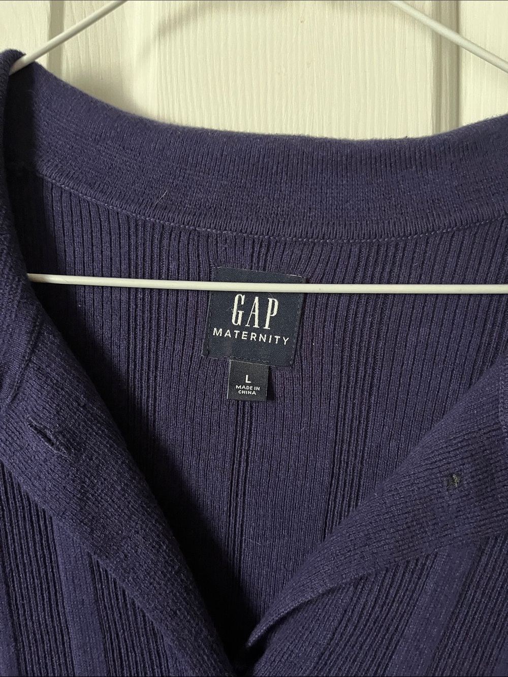 GAP Maternity Ribbed Dark Purple Top